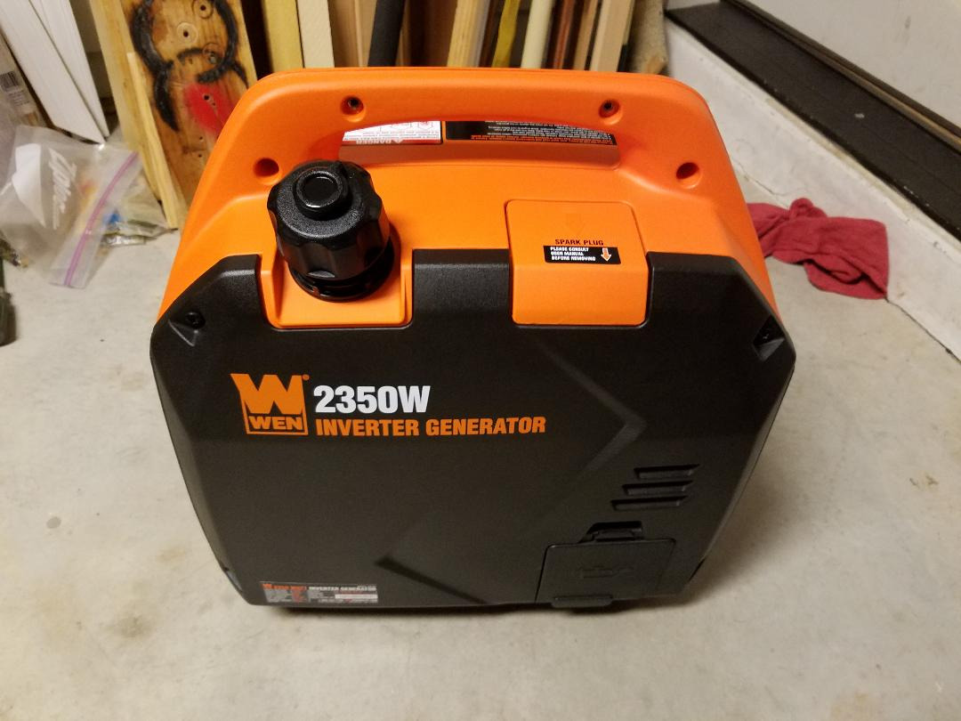 WEN Super Quiet 2350-Watt Portable Inverter Generator with Fuel Shut Off, Gasoline Power, Ultra Lightweight (56235i), Black customer photo 2