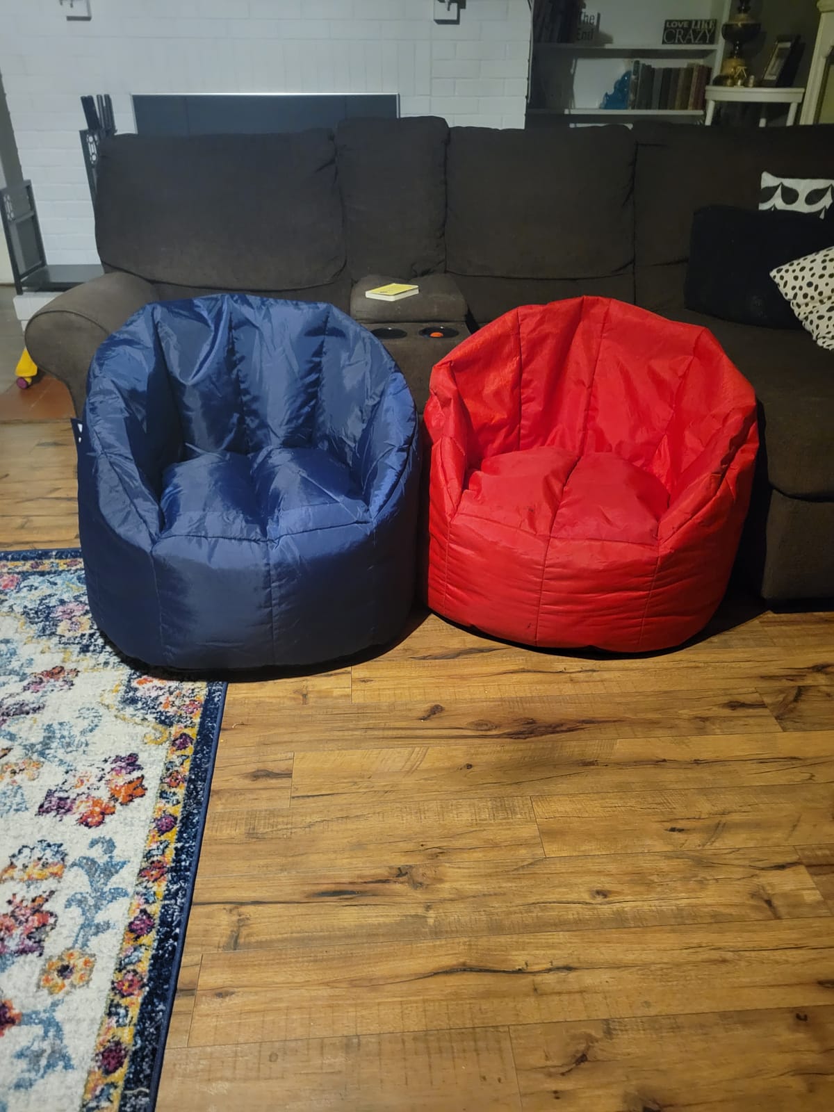 Big Joe Milano Bean Bag Chair for Kids, Teens, Adults, Durable Easy-Clean Navy Smartmax, Nylon Polyester Blend, Lightweight Seat for Reading Nook and Gaming, 2.5 Foot Refillable customer photo 1