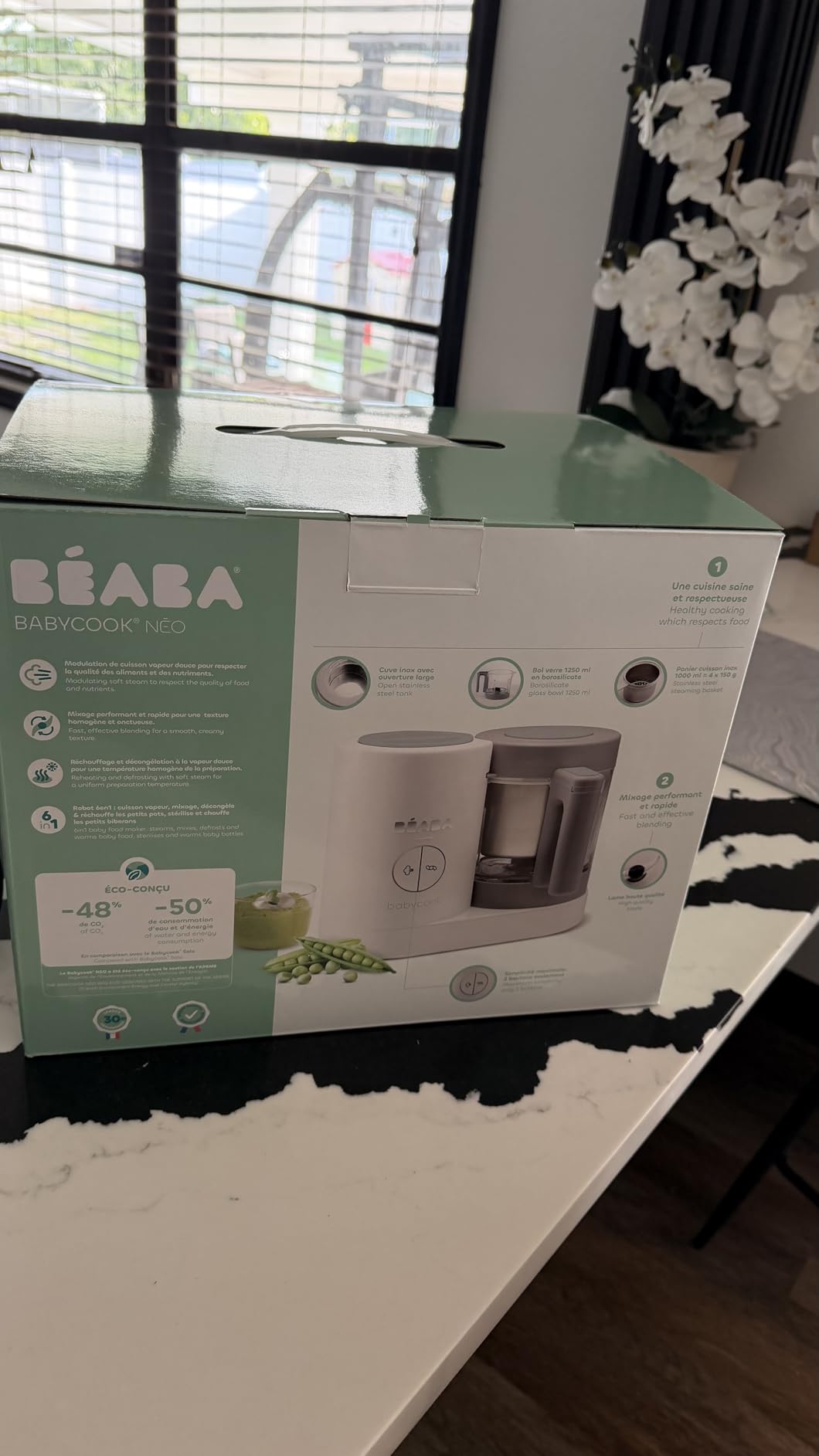 BEABA Babycook Neo, Baby Food Maker, Glass Bowl Baby Food Processor, 4 in 1 Steam Cook & Blender, Stainless Steel Steam Basket customer photo 2