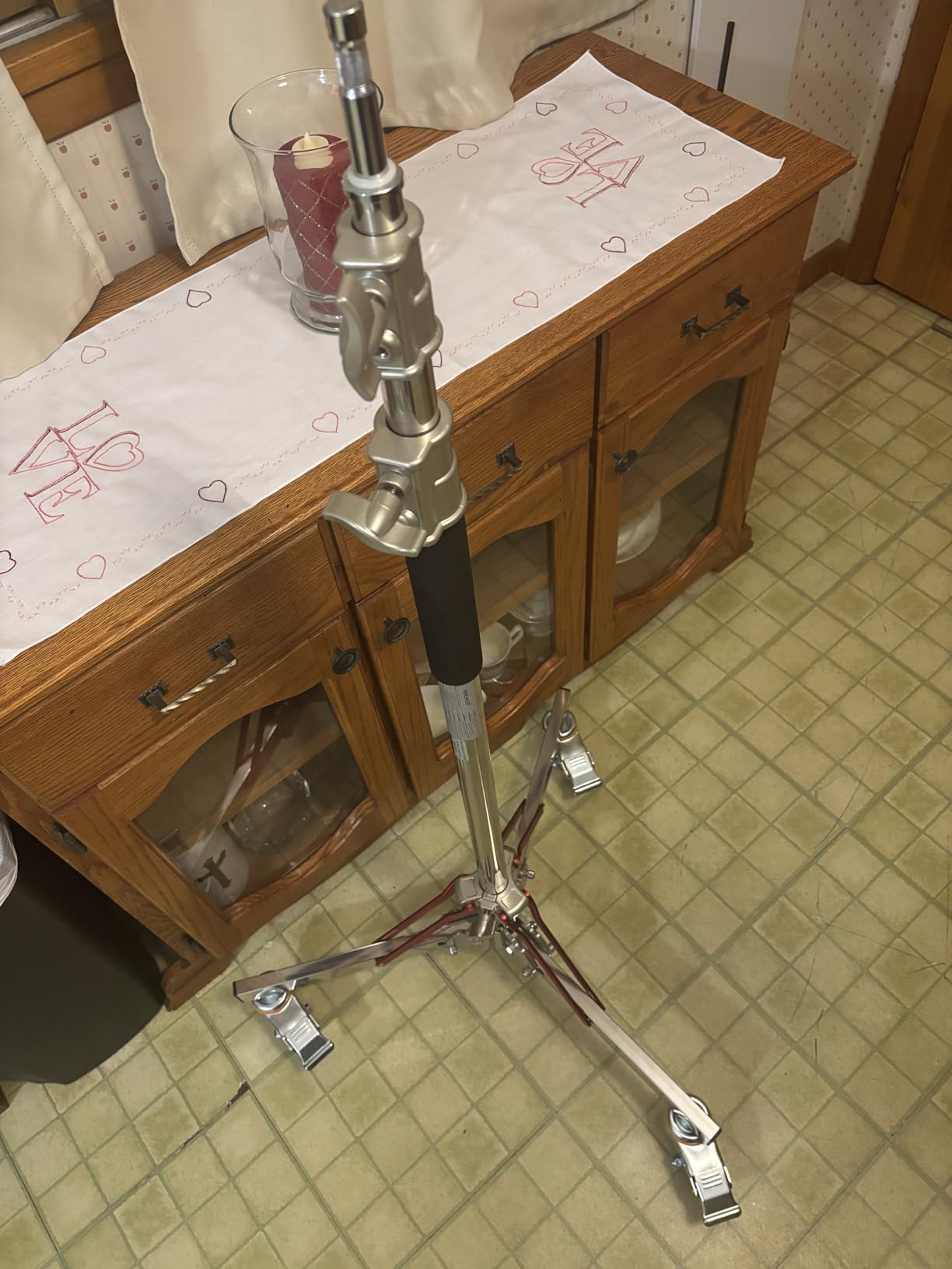 NEEWER Heavy Duty Light Stand with Casters, 100% Stainless Steel Tripod | Adjustable, Photography Wheeled Base Stand, for Studio Softbox, Monolight, Reflector, Max Height: 10ft/305cm customer photo 1