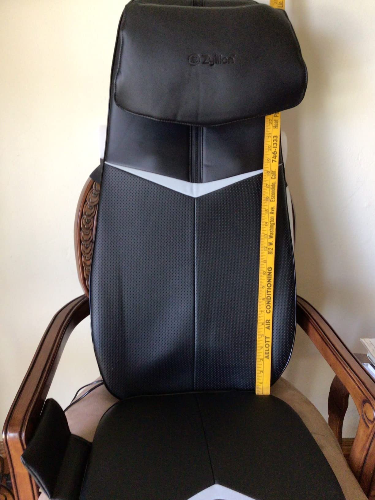 Zyllion Shiatsu Neck and Back Massager for Chair with Heat, ZMA-33 | 3D Electric, Full Body, Deep Tissue Kneading, Massage Pad Cushion, Muscle Pain Relief, Seat Vibration, Remote Control, Black customer photo 2
