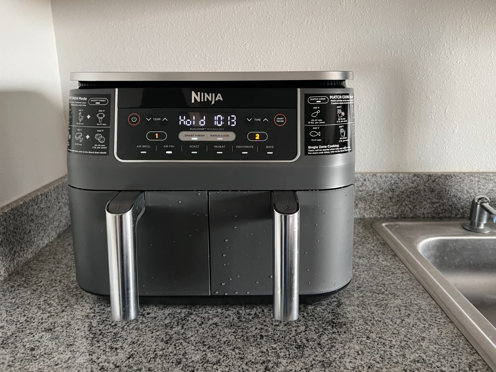 Ninja DZ201 Foodi 8 Quart 6-in-1 DualZone 2-Basket Air Fryer with 2 Independent Frying Baskets, Match Cook & Smart Finish to Roast, Broil, Dehydrate & More for Quick, Easy Meals customer photo 1