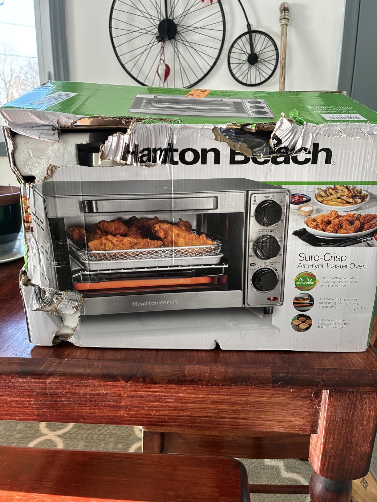 Hamilton Beach Sure-Crisp Air Fryer Toaster Oven Combo, Fits 9