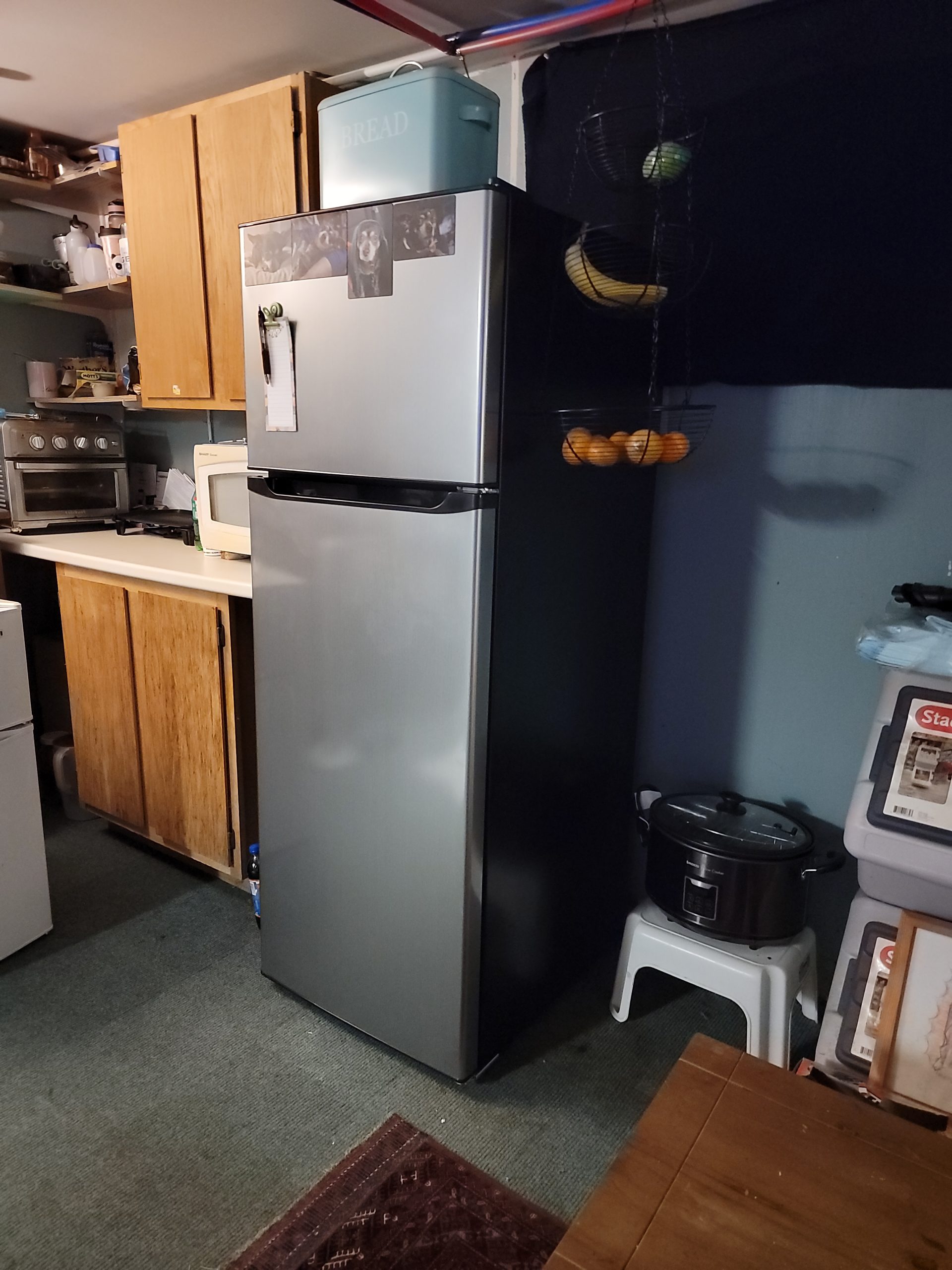 Galanz GLR12TS5F Refrigerator, Dual Door Fridge, Adjustable Electrical Thermostat Control with Top Mount Freezer Compartment, 12.0 Cu.Ft, Stainless Steel, 12 customer photo 1