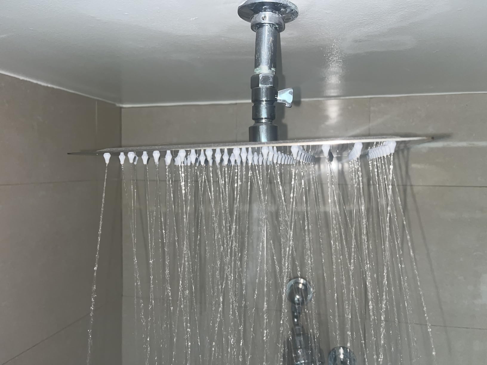 Voolan Rain Shower Head - High Flow Large Rainfall Shower Heads Made of Stainless Steel - Waterfall Bathroom Square Showerhead - Ceiling or Wall Mount (12
