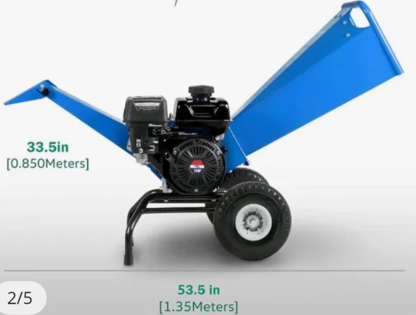 Landworks Wood Chipper Shredder Mulcher, Heavy Duty, 7 HP Gas Powered, Compact Rotor Assembly, 3 Inch Max Capacity customer photo 2