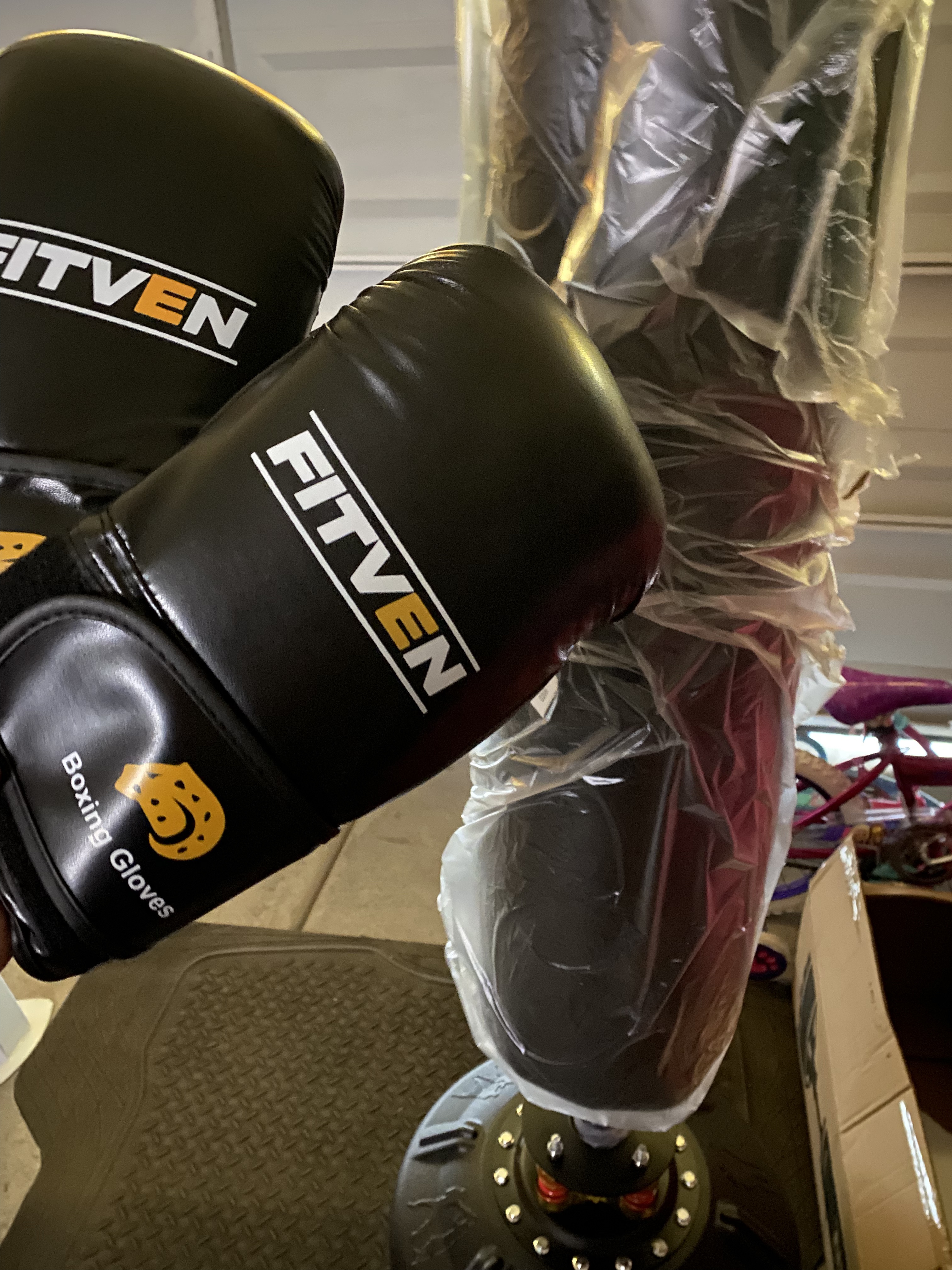 FITVEN 70'' Freestanding Punching Bag with Boxing Gloves, Heavy Boxing Bag with Suction Cup Base, Stand Kickboxing Bag for Adult-Teens Family Home Gym Training Equipment customer photo 2