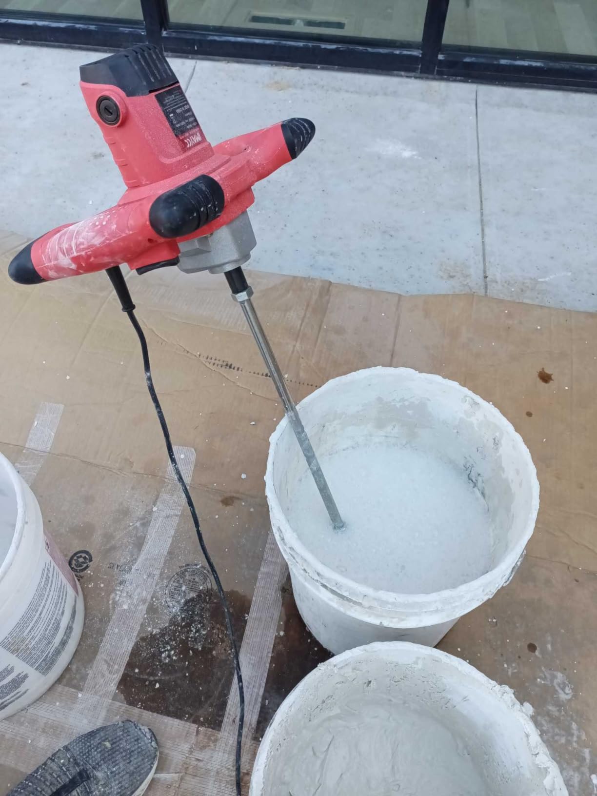 IMAYCC Cement Mixer, 2100W Electric Concrete Mixer with 6 Speed, 110V Handheld Mud Mixer customer photo 1