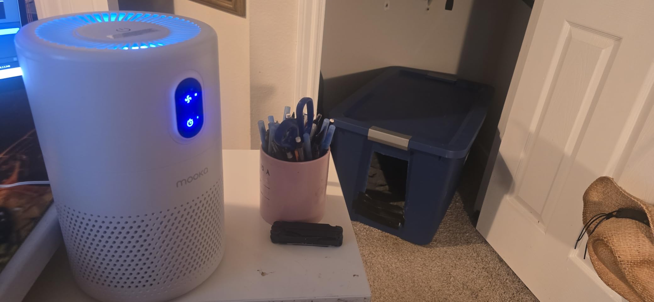 MOOKA Air Purifier B-D02L for Large Room up to 1076 Ft², H13 True HEPA, Odor Eliminator, Night Light, White customer photo 2