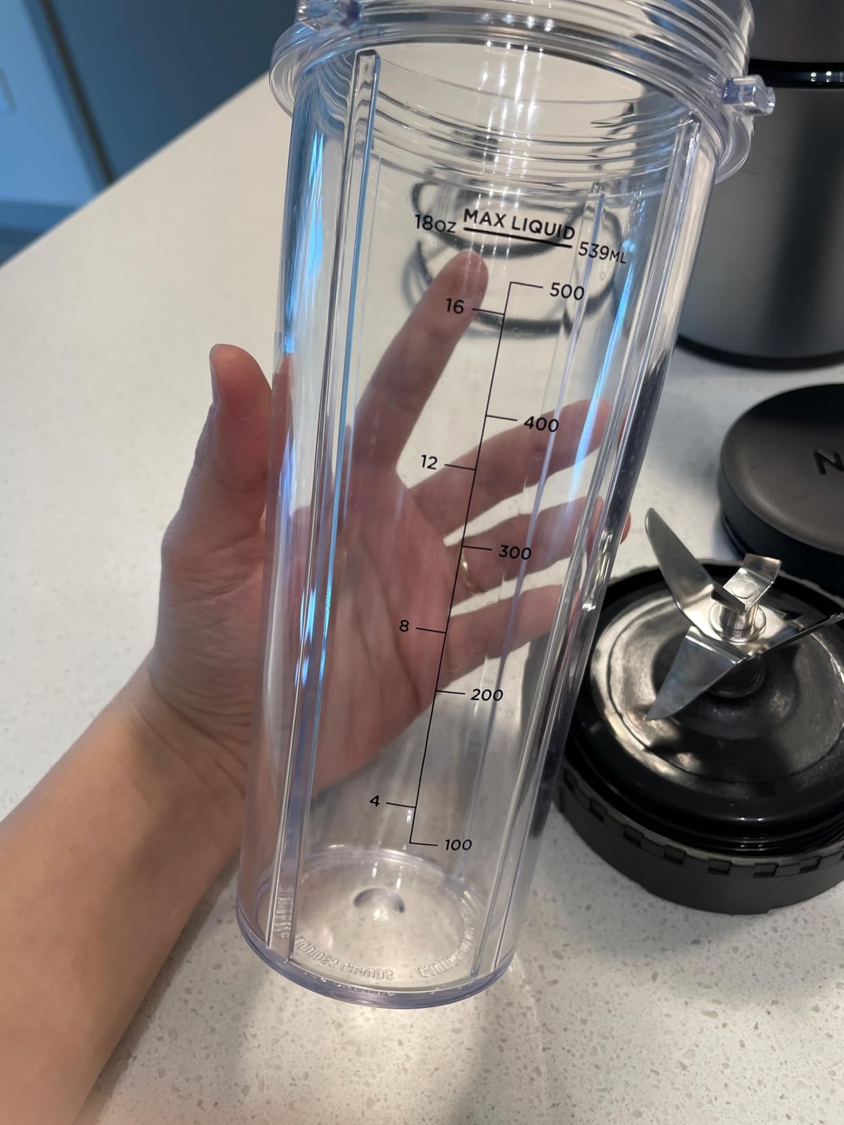 Ninja Nutri-Plus Personal Blender, 900W, (3) 20oz Cups, Silver, BN301 customer photo 2