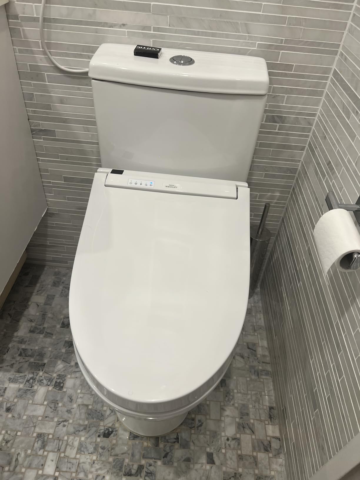 TOTO WASHLET C5 Electronic Bidet Toilet Seat with PREMIST and EWATER+ Wand Cleaning, Elongated, Cotton White - SW3084#01 customer photo 1