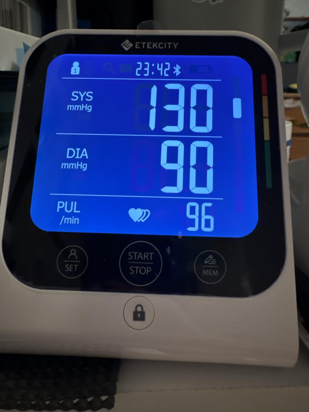 Etekcity Bluetooth Blood Pressure Monitor for Home Use, Upper Arm, FSA | HSA Eligible, Wide Cuff 8.6