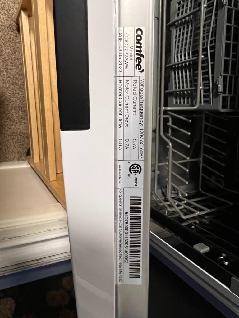 COMFEE' Countertop Dishwasher Portable, 6 Place Settings, Energy Star | 8 Washing Programs for RVs, Dorm & Apartment, Speed, Baby-Care, ECO & Glass, Quiet, White, Space-saving Design customer photo 1