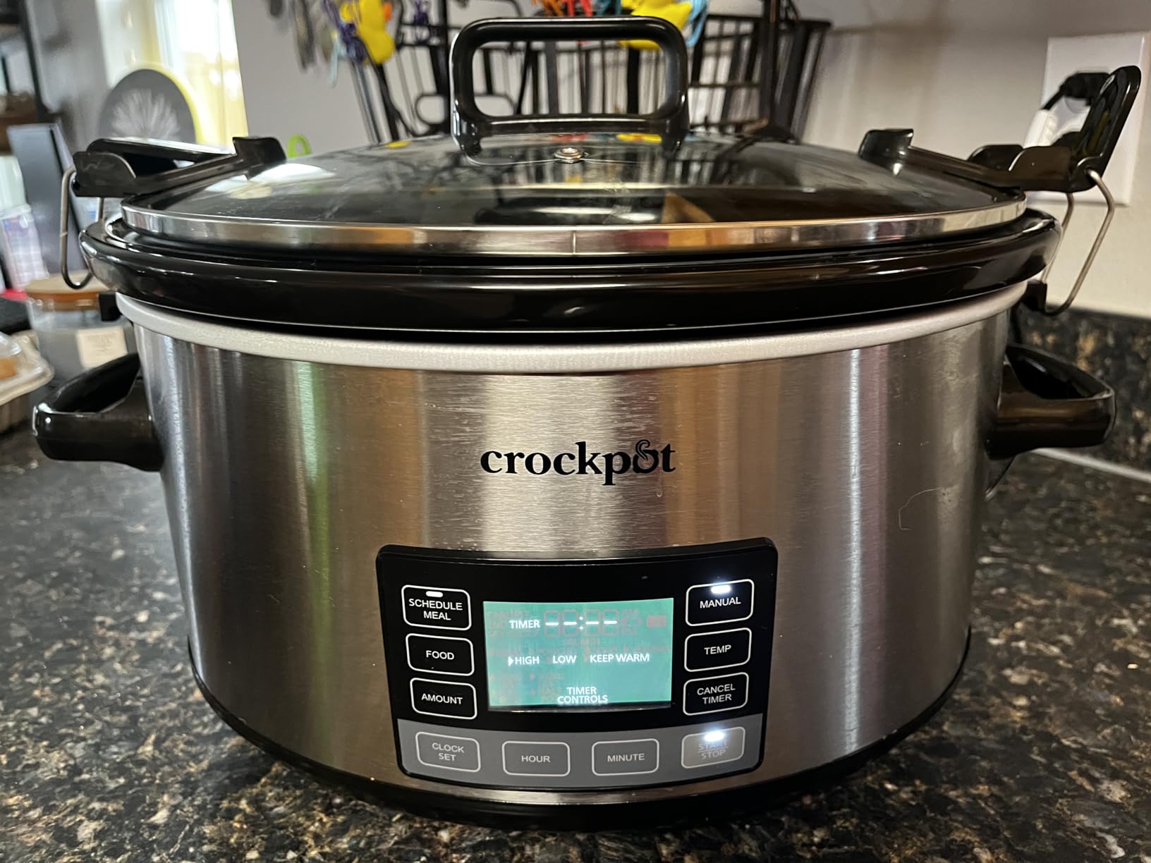 Crock-Pot 7-Quart Slow Cooker, Portable Programmable with Timer, Locking Lid, Stainless Steel; an Essential Kitchen Appliance, Perfect for Families and Gatherings customer photo 1