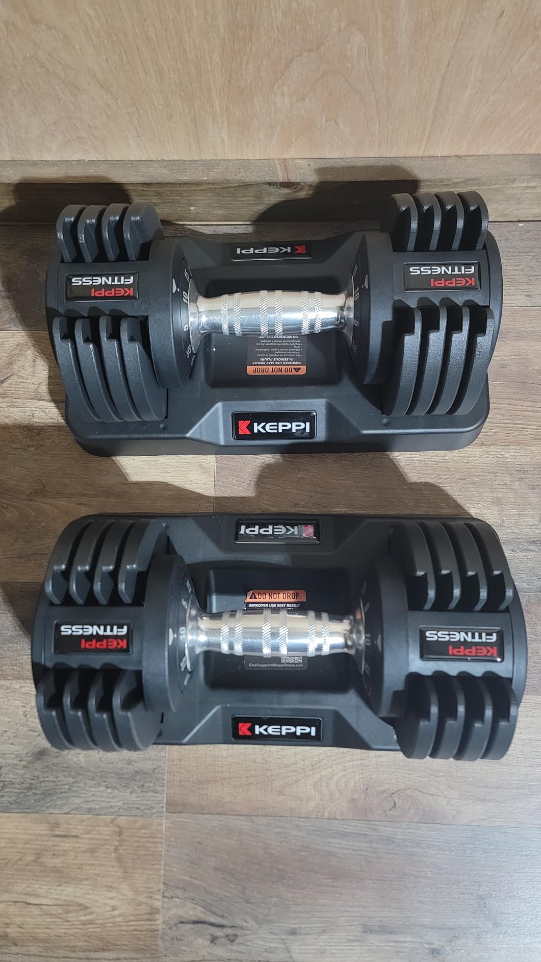Keppi Adjustable Dumbbells Set-25lb/40lb/55lb/60lb, Anti-Slip Metal Fast Adjust Weight Handle, Exercise & Fitness for Full Body Workout - Adjustable Dumbbell Series customer photo 2