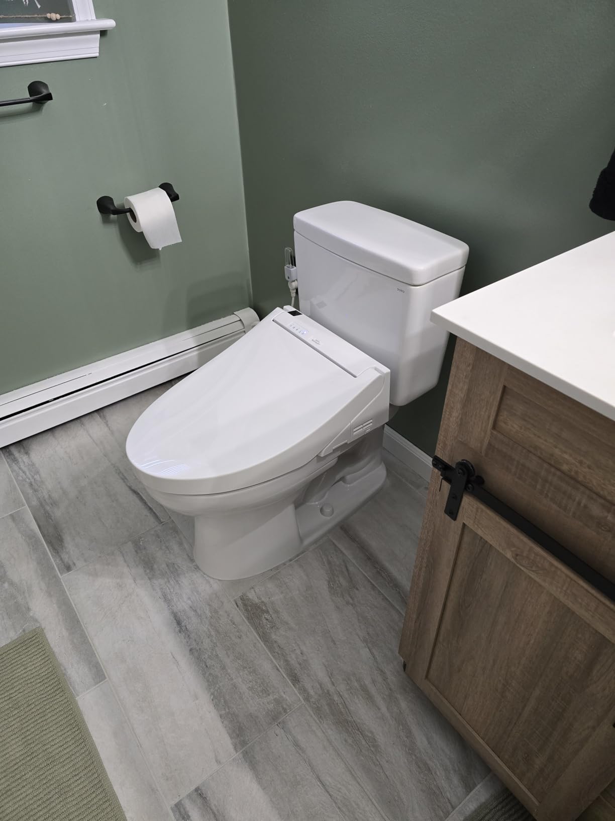 TOTO Drake Two-Piece Elongated 1.6 GPF TORNADO FLUSH Toilet with CEFIONTECT, Cotton White - CST776CSG#01 customer photo 2