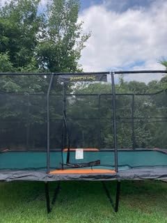 JumpKing Rectangle Trampoline for Outdoor Backyard Fun, Heavy-Duty Quality | Heavy Duty Frame, Ladder Included, Net Enclosure, ASTM Certified, Weather Resistant, High Capacity 1200LBS, Recreational Use customer photo 2