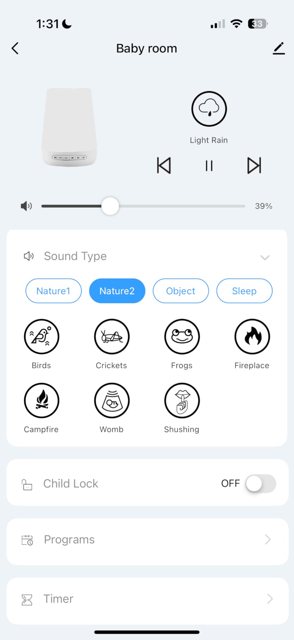 Baby Sound Machine, Momcozy White Noise Machine for Baby Sleeping with Night Light, Toddler Sleep Trainer 34 Soothing Sleep Sounds, Timer, App Remote Control, Personal Sleep Routine Alarm Clock(Blue) customer photo 1