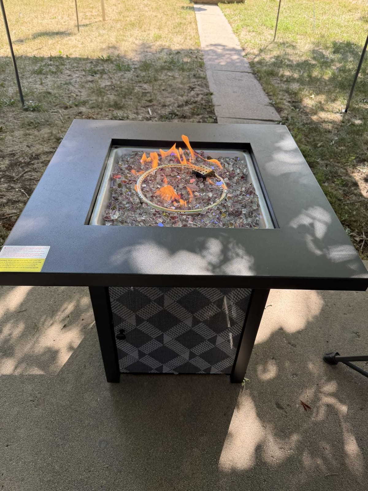 Ciays 28 Inch Propane Fire Pit CSA-Listed Outdoor Fire Pit Table, 50,000 BTU Steel Gas Fire Pits with Lid and Lava Rock customer photo 2