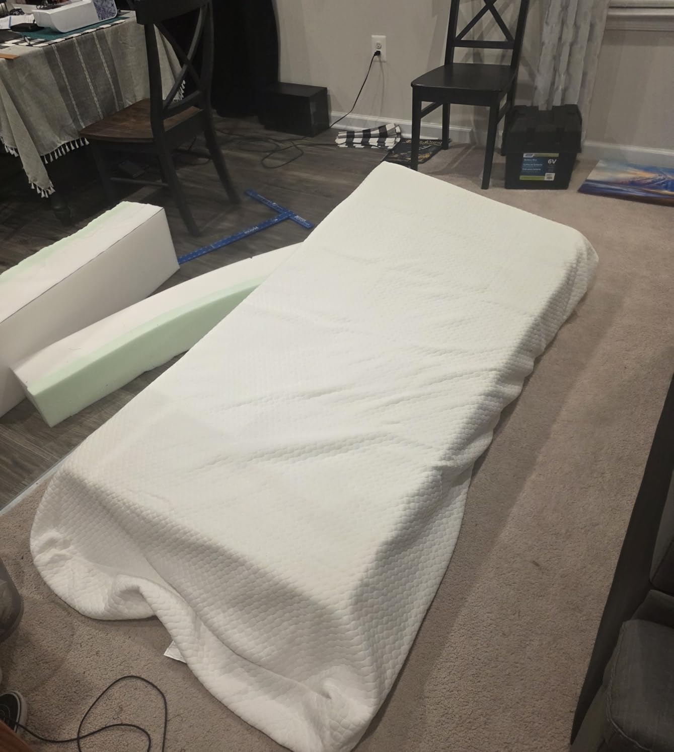 FDW | 8 Inch Queen Mattress | Medium Firm | Gel Memory Foam | White | Dual Construction | Pressure Relief, Cooling Foam, Removable and Washable Cover | Bed in a Box, CertiPUR-US Certified customer photo 2