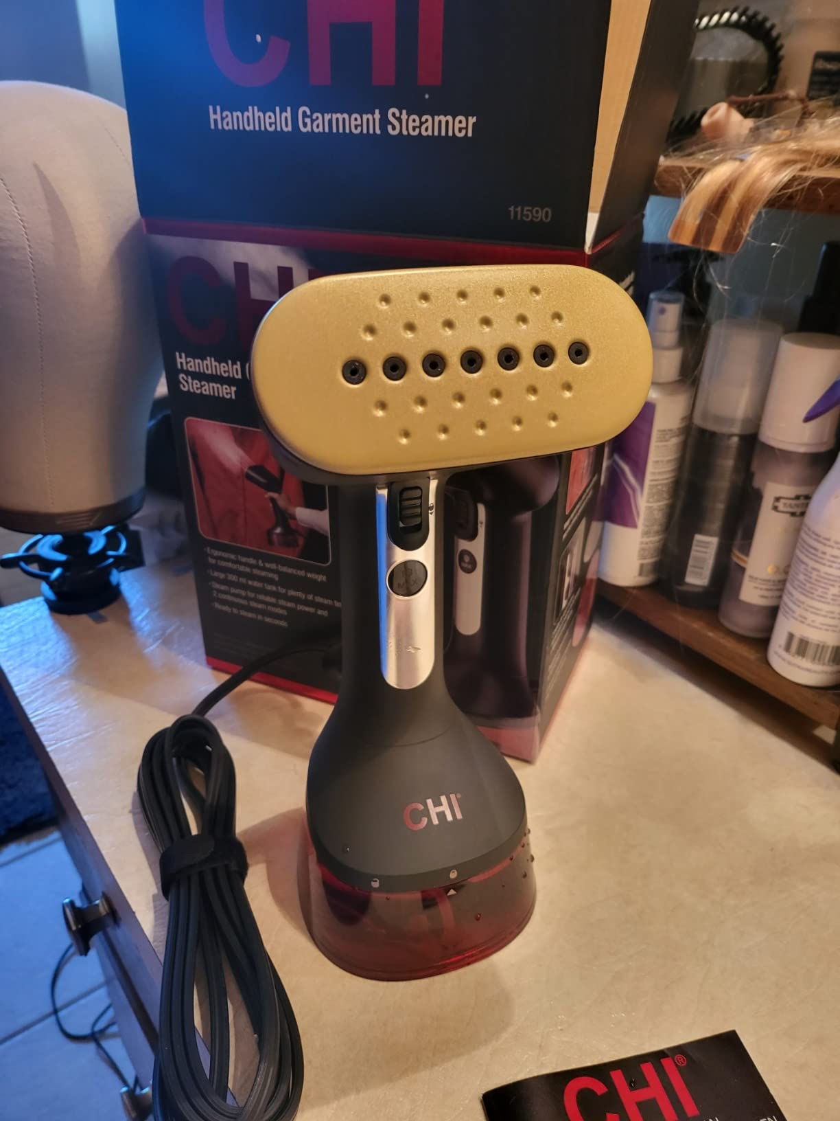 CHI Handheld Garment Steamer for Clothes, 1600 Watts, 10