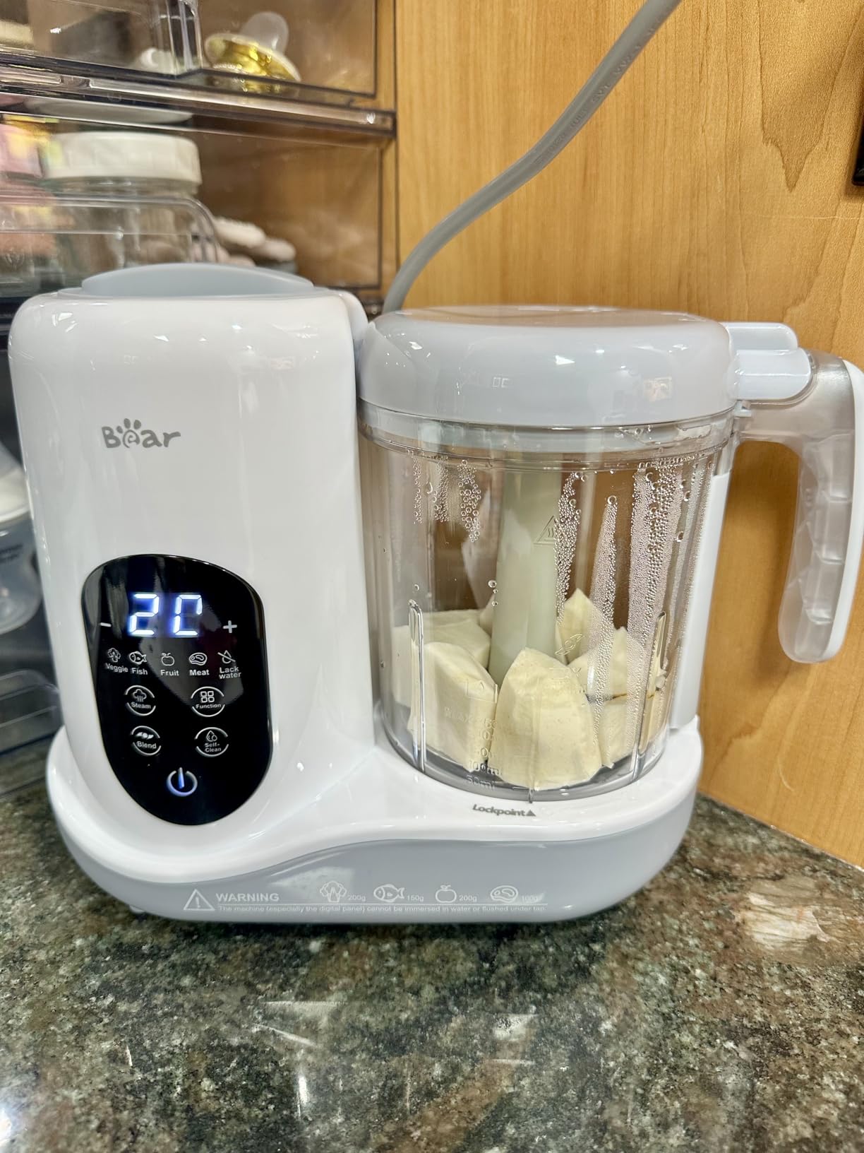 BEAR 2024 Baby Food Maker, One-Step & Easy to Use, Smart Touchscreen, White customer photo 2