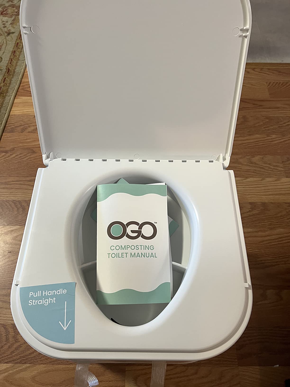 OGO Origin Composting Toilet - 12V Electric Agitator, Urine Diverting RV Toilet for Van Life, Tiny Home & Boat - 15