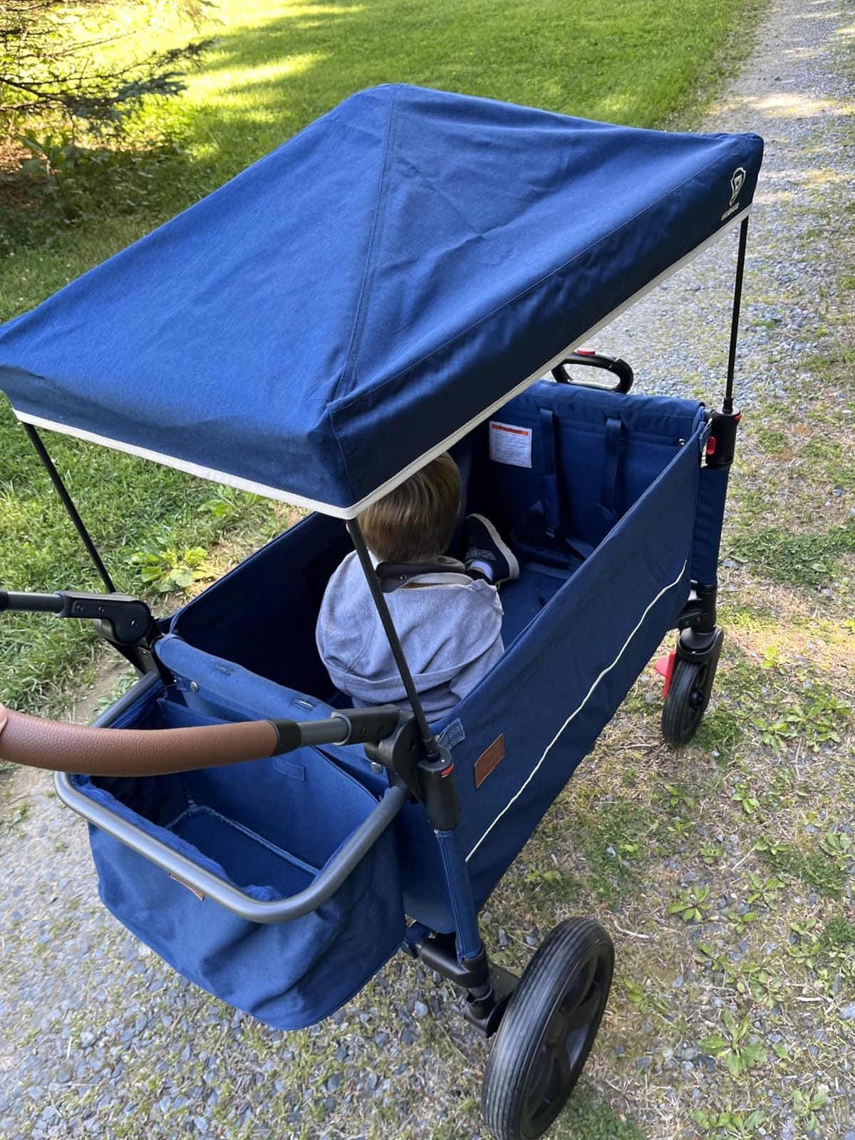 EVER ADVANCED Side-Unzip Stroller Wagon for 2 Kids - 2-in-1 Bench Mode & All-Terrain Push-Pull Wagon - Spica Cast & Special Needs Friendly - JPMA Certified, UV Canopy, Foldable customer photo 1