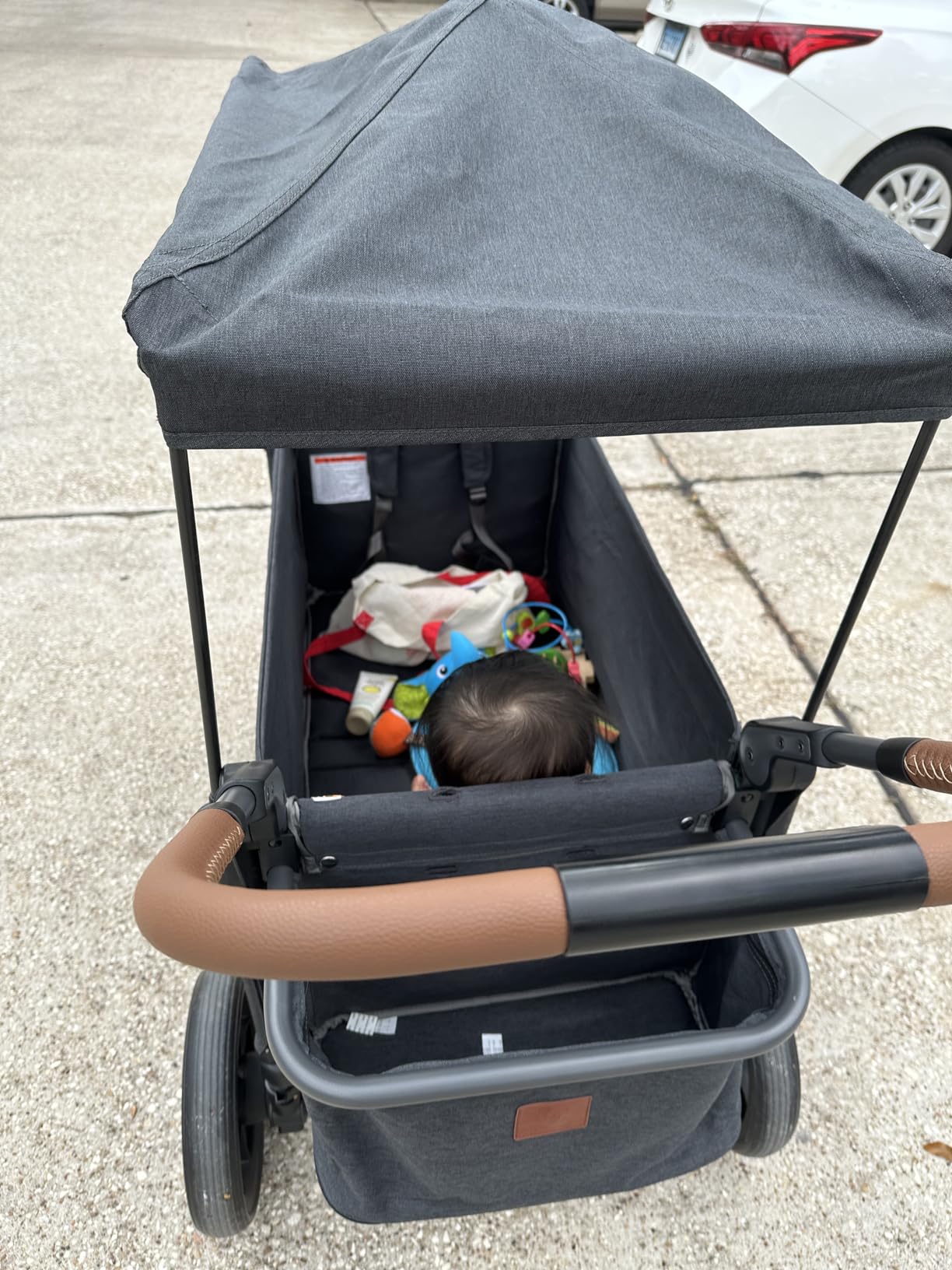 EVER ADVANCED Side-Unzip Stroller Wagon for 2 Kids - 2-in-1 Bench Mode & All-Terrain Push-Pull Wagon - Spica Cast & Special Needs Friendly - JPMA Certified, UV Canopy, Foldable customer photo 2
