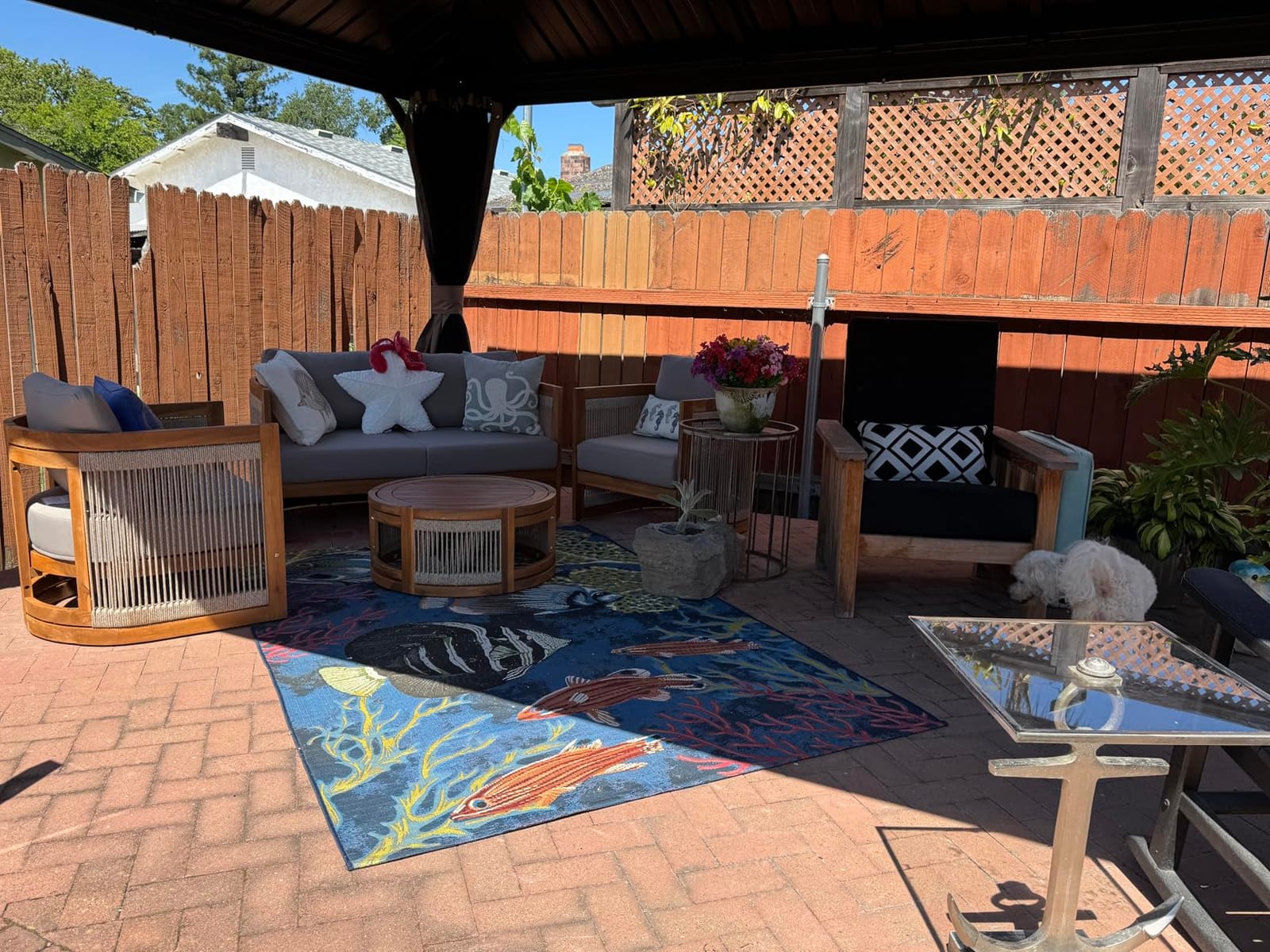 Kozyard Alexander 10' x 12' Hardtop Gazebo, Aluminum Frame with Galvanized Steel Double Roof, Outdoor Permanent Pavilion with Curtains and Netting for Patio, Backyard, Deck, Lawn (Gray) customer photo 2