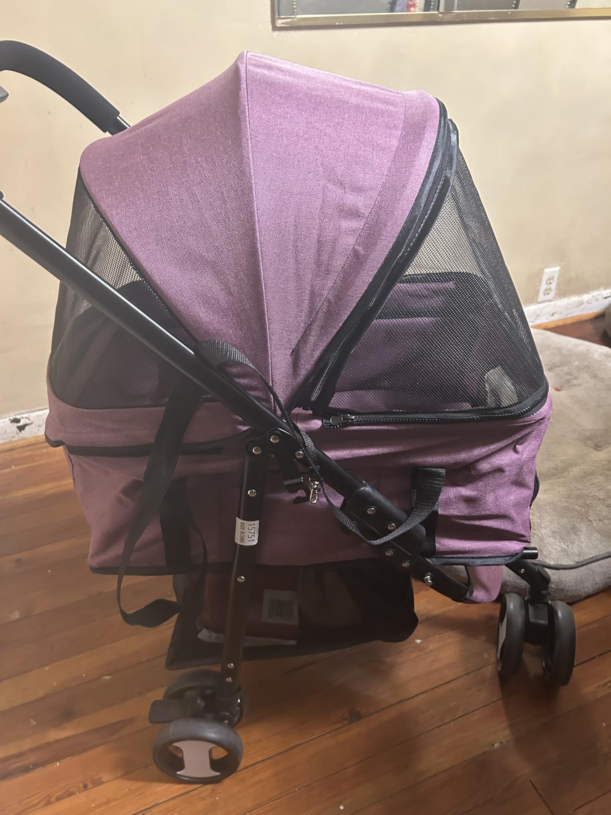 BestPet 4-Wheel Foldable Pet Stroller | Lightweight & Portable | Detachable Travel Carrier with Mesh Windows, Storage Basket, Safety Brakes, and Waterproof Fabric | For Small Dogs and Cats customer photo 2