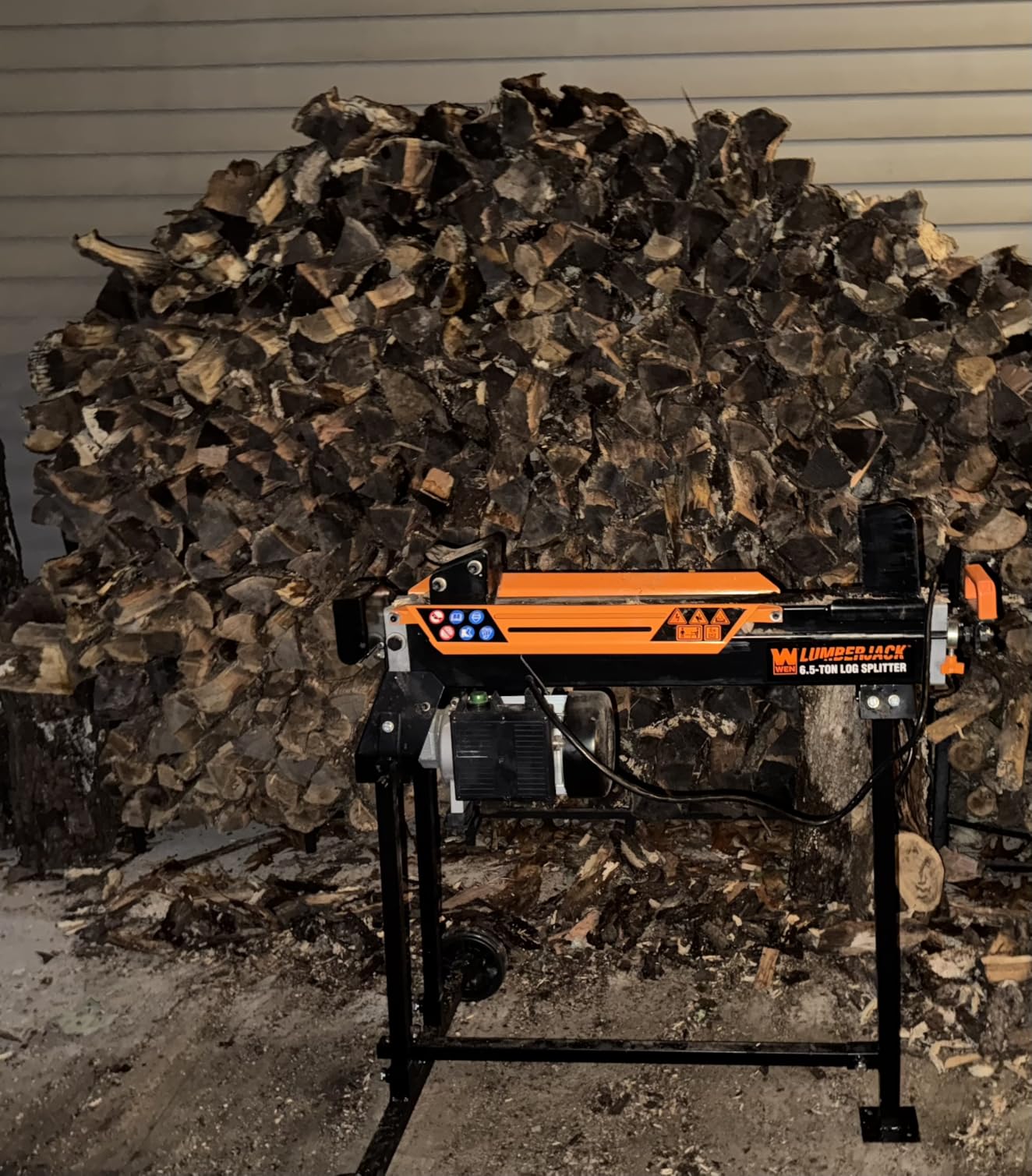WEN Electric Log Splitter, 6.5-Ton Capacity with Portable Stand (56208) customer photo 1