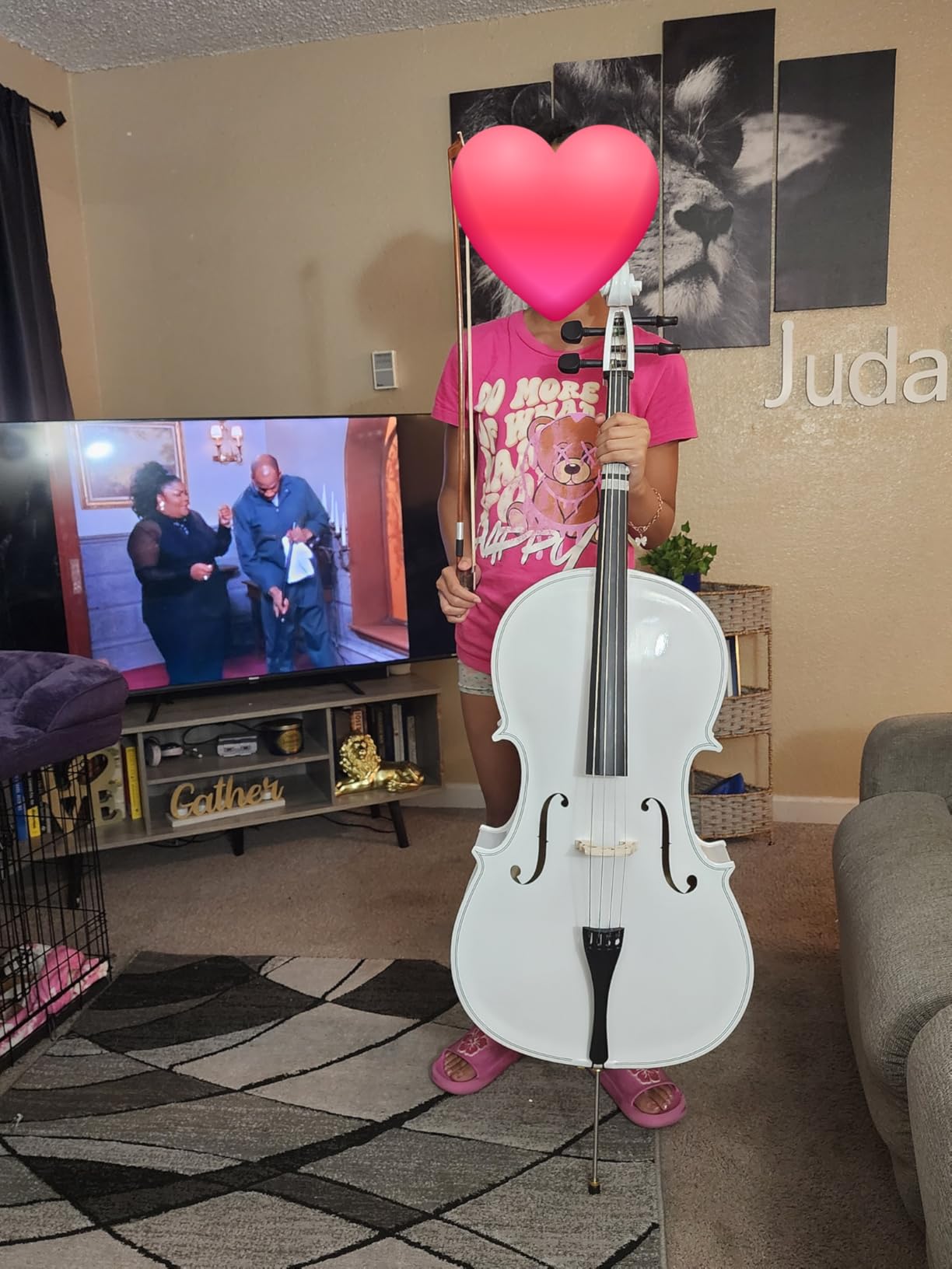 Ktaxon Full-Size Cello, Beginner Cello 4/4, Acoustic Cello Kit | Full Equipment with Portable Bag, Bow, Bridge and Rosin for Beginners | Adults & Kids String Musical (Black) customer photo 1