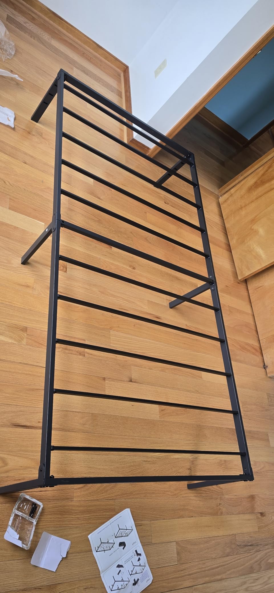 NEW JETO Metal Bed Frame,Queen Size Bed Frame with Storage Space,Heavy Duty Sturdy Mattress Foundation,Easy Assembly,No Box Spring Needed, Black,14 Inch,Queen customer photo 1