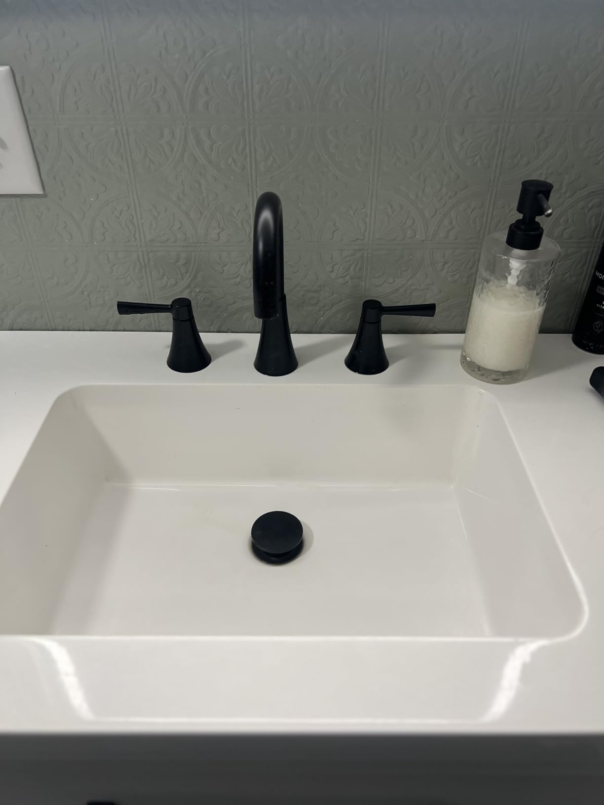 Moen 84023SRN Ronan 2-Handle Widespread Bathroom Faucet, BN | Bathroom sink faucet, widespread 2-handle design, valve included, spot resist finish, modern style customer photo 1