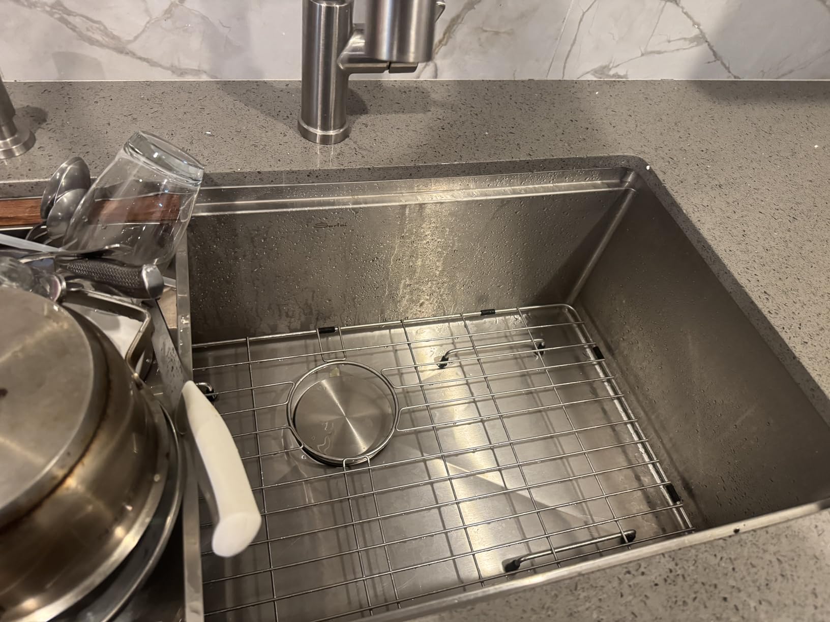 Sarlai 30 Kitchen Sink Stainless Steel - 30 Inch Kitchen Sink Undermount Ledge Workstation 16 Gauge Stainless Steel Single Bowl Rectangular Under Counter Kitchen Sinks with Accessories customer photo 2