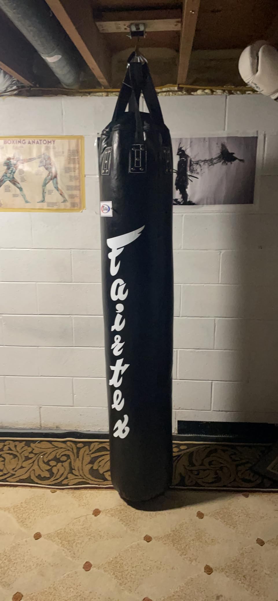 Fairtex HB6 Banana Heavy Bag, Muay Thai MMA Kickboxing Boxing Punching Bag | Full-length synthetic hide with non-tear lining. Extended cylinder absorbs low calf sweeps, front pushes, and knees customer photo 2