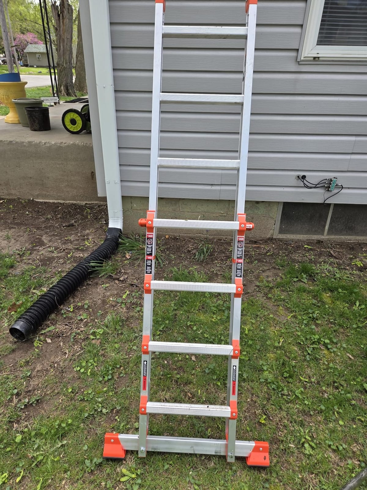 LANBITOU Ladder A Frame Extension 14Ft Multi Position for Home 330lbs customer photo 2