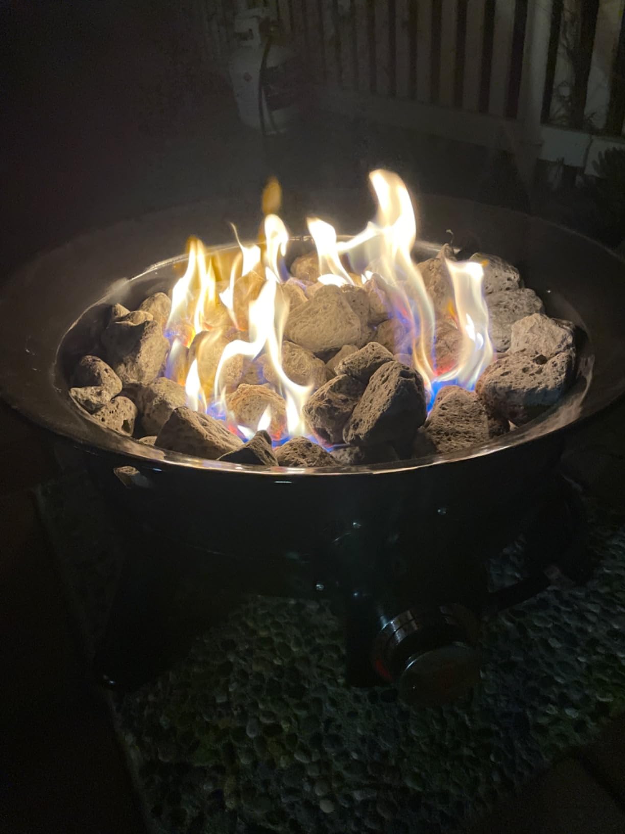 Flame King Smokeless Propane Fire Pit, 24-inch Portable Firebowl, 58K BTU with Self Igniter, Cover, & Carry Straps for RV, Camping, & Outdoor Living customer photo 2