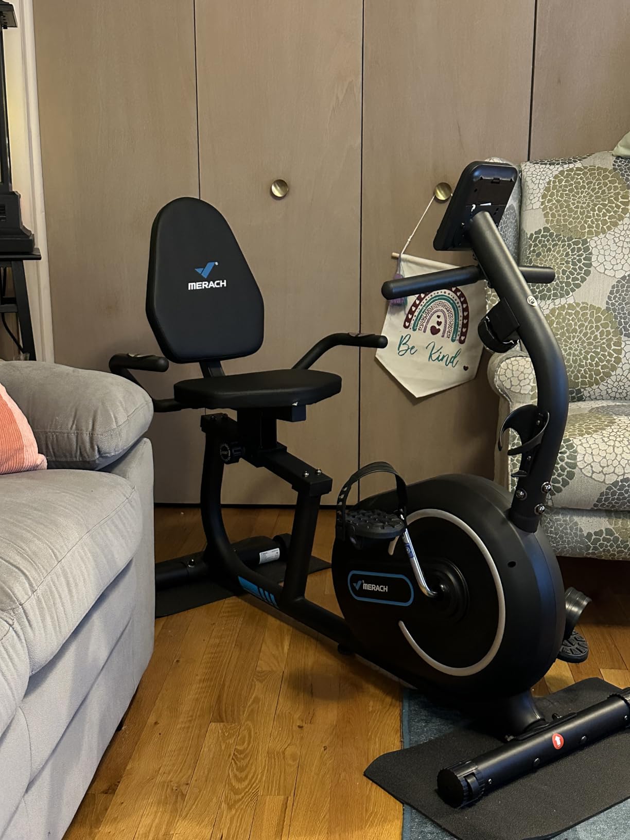MERACH Recumbent Exercise Bikes for Home with Smart Bluetooth Equipment App customer photo 1