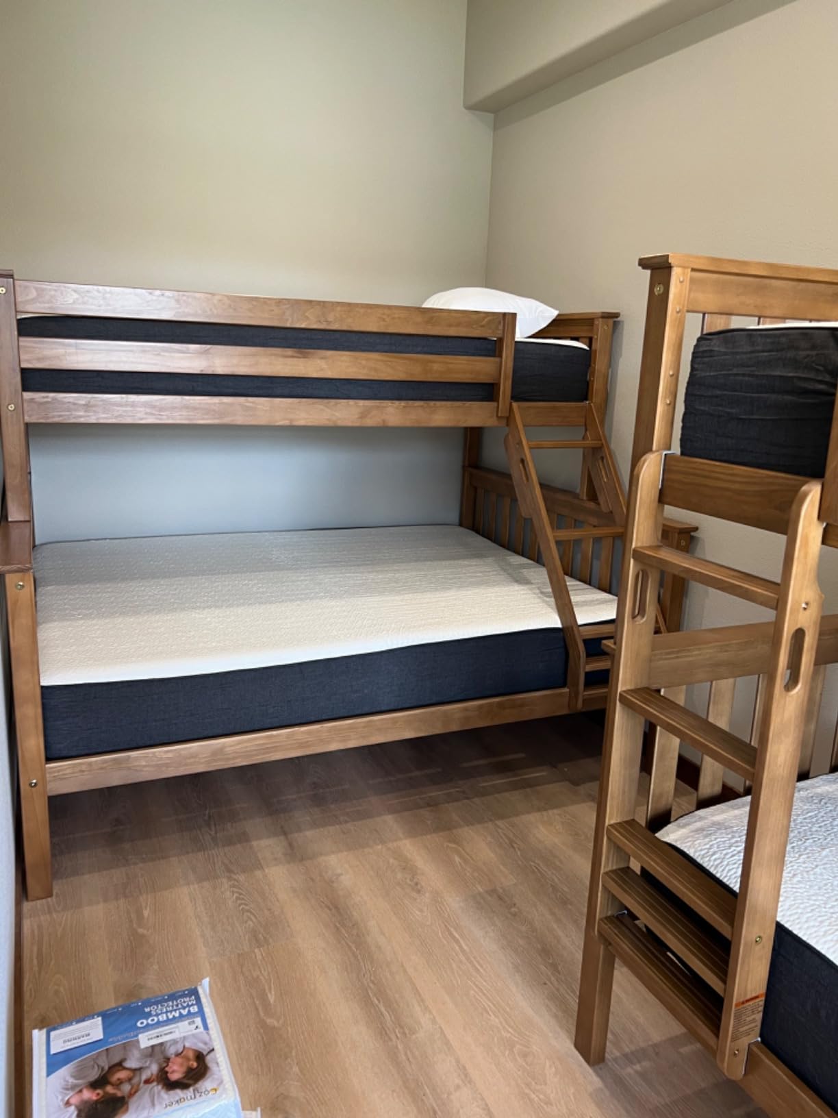 Plank+Beam Classic Twin Over Full Standard Bunk, Pecan | Exceptional Craftsmanship, Enhanced Durability, Metal Support Bar, Solid Wood customer photo 1