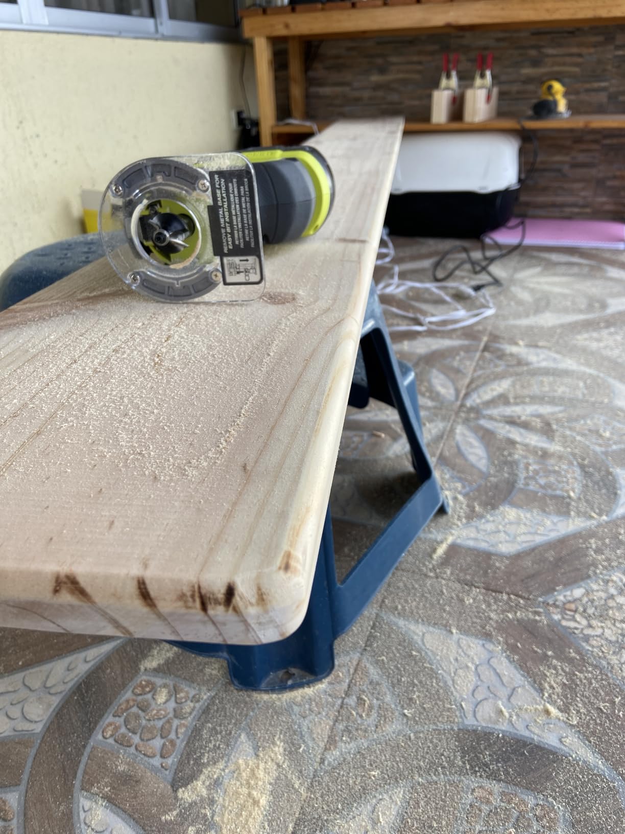RYOBI ONE+ 18V Cordless Compact Fixed Base Router Tool Only (Battery Not Included) - PCL424B customer photo 2