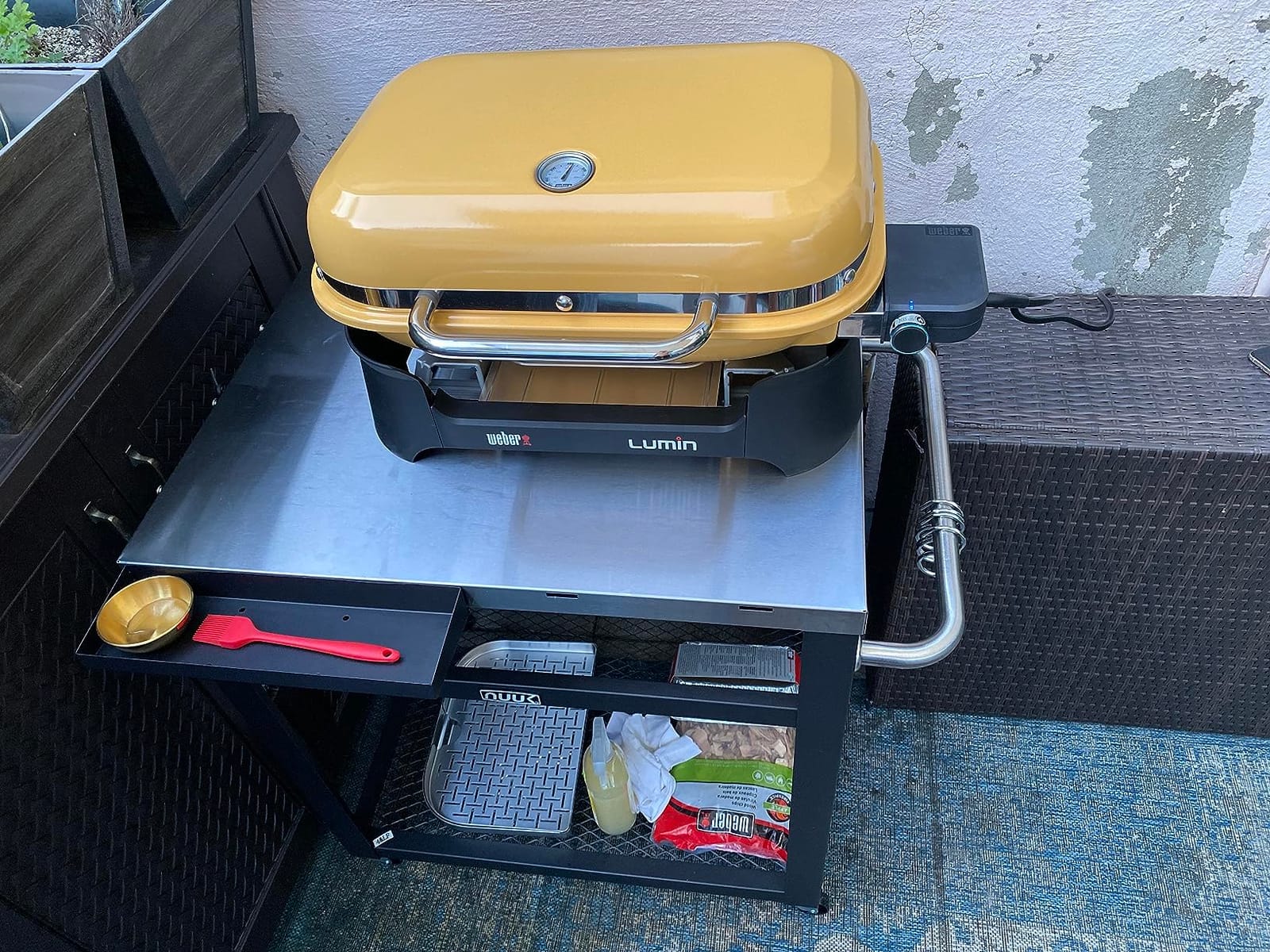 Weber Lumin Portable Electric Grill, Black - High-Heat Outdoor BBQ Reaching 600F for Searing, Smoking, Steaming & Warming - Ideal for Small Spaces & Travel customer photo 1