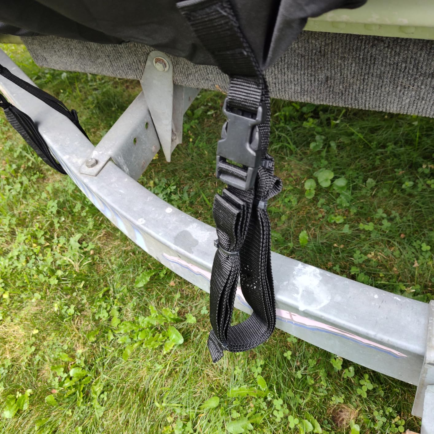 Heavy Duty 5 Layers 1200D Jon Boat Cover 12ft - 14 ft with Motor Cover | 100% Waterproof Trailerable Jon Boat Covers 14-16 Foot with 9+4 Pcs Windproof Straps customer photo 2