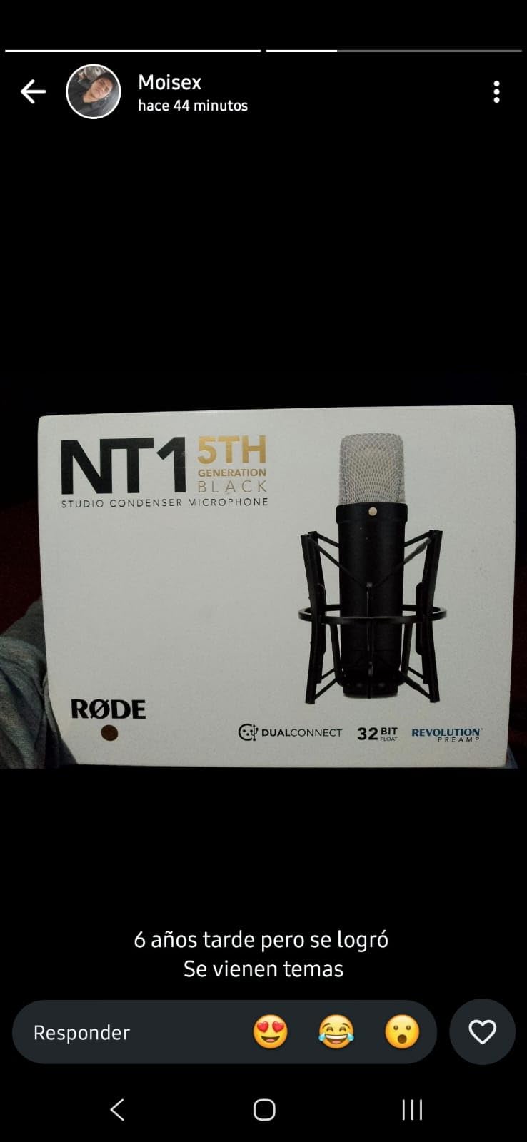 RODE NT1 5th Gen Large-Diaphragm Studio Condenser Microphone - XLR & USB Outputs - Shock Mount & Pop Filter Included - Music Production, Vocal Recording, Podcasting - Black - Professional Audio customer photo 1