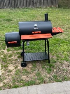 Royal Gourmet CC1830W 30-Inch Charcoal Grill with Offset Smoker and Wood-Painted Side Table, 811 Sq. In. Cooking Area, Black customer photo 1