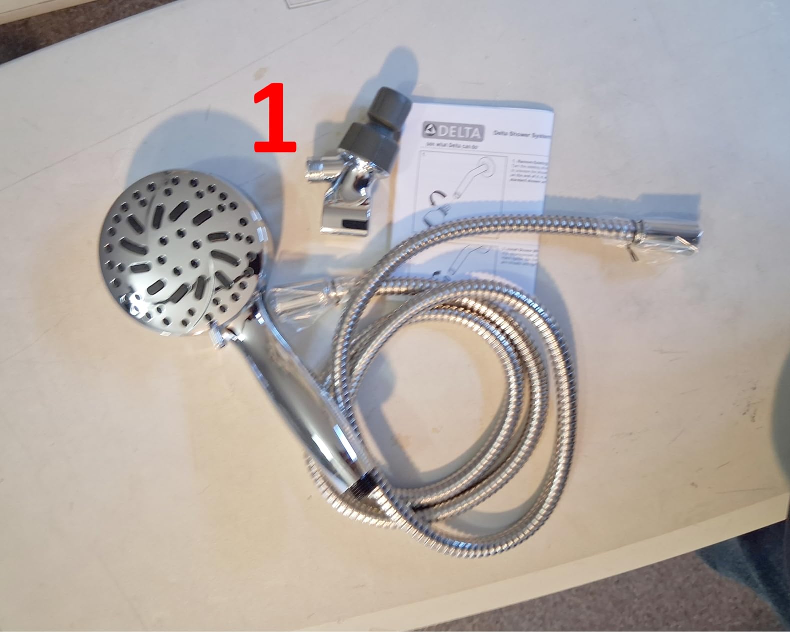 Delta Faucet ProClean Brushed Nickel Shower Head with Handheld, Showerhead with High Pressure Spray, Handheld Shower Head, 6 Spray Settings, SpotShield Brushed Nickel 75740SN customer photo 1