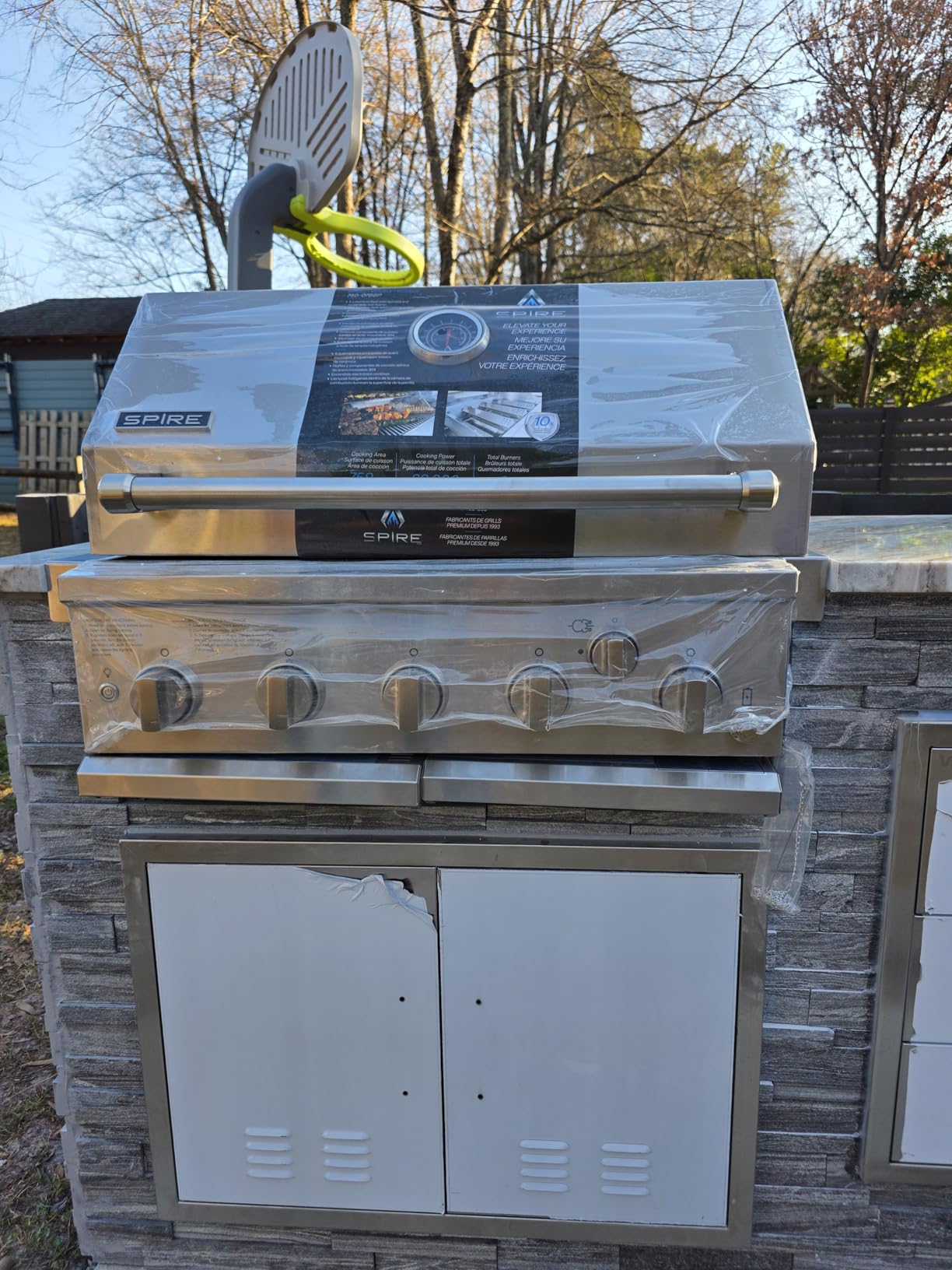 SPIRE Premium 5 Burner Built In Gas Grill Island Head, Stainless Steel 30 Inch Propane Grill with Rear Burner, 63,000 BTUs, 750 SQ In Racks, Dual Fuel Compatibility - 740-0788P customer photo 1