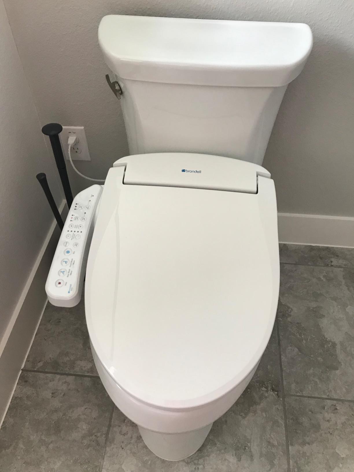 Kohler PureWash E580 Elongated Bidet Toilet Seat, White, Quiet-Close Lid Prevents Slamming, Self-Cleaning Wand, Adjustable Water Pressure with Multiple Cleansing Options customer photo 1