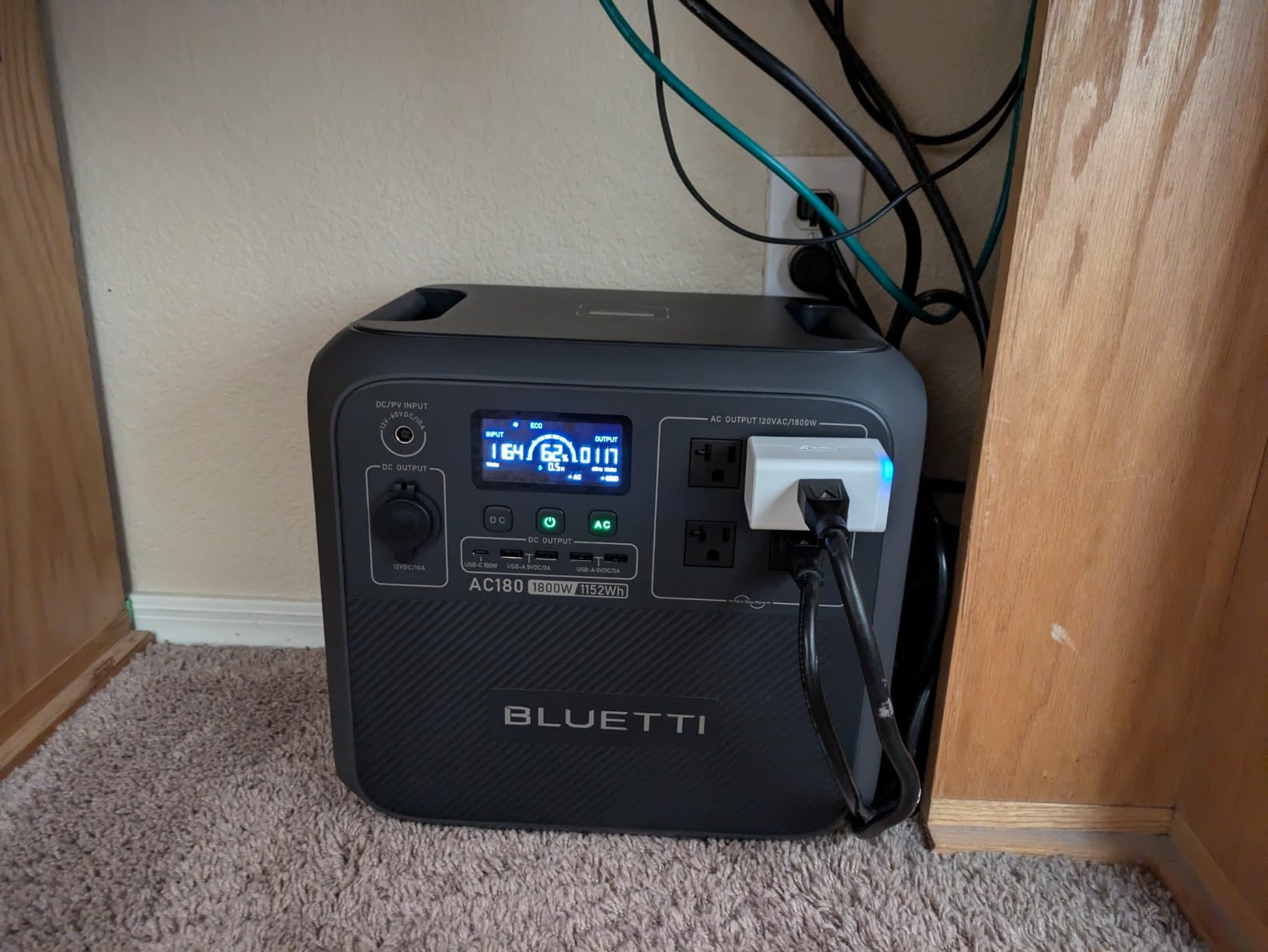 BLUETTI Portable Power Station AC180, 1152Wh LiFePO4 Battery Backup w/ 2 1800W (2700W peak) AC Outlets, 0-80% in 45Min, Solar Generator for Camping, Off-grid, Power Outage customer photo 2